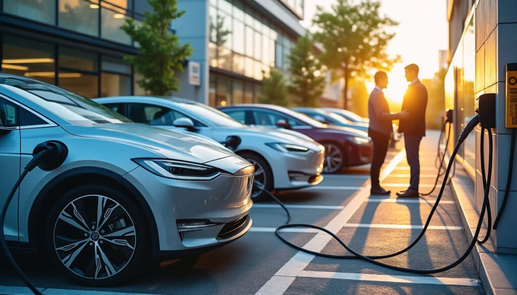 Borne de recharge voiture électrique en entreprise : guide complet
