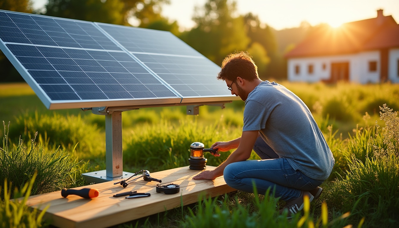 Illustration: Comprendre l’utilité d’un support pour panneau solaire au sol