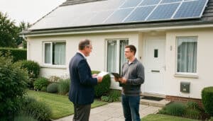 Panneaux solaires dans une maison en location