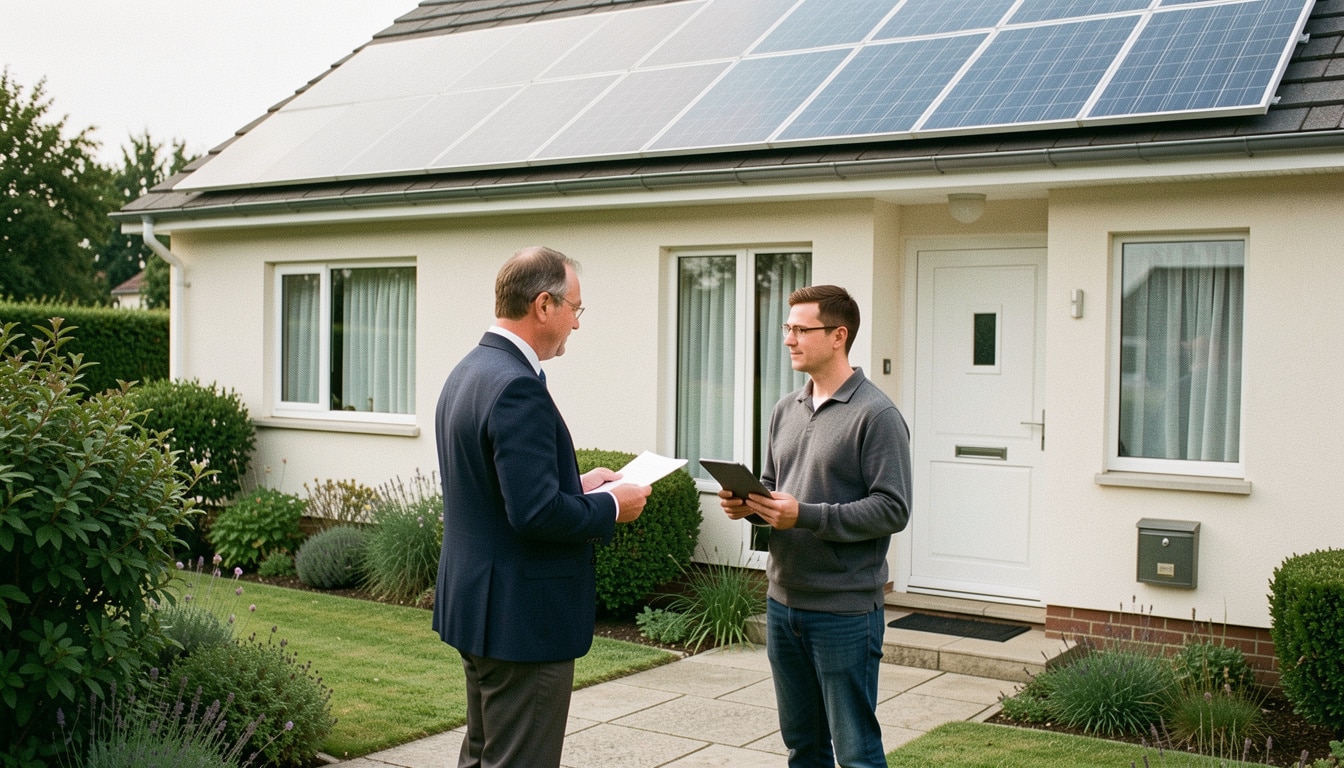 Panneaux solaires dans une maison en location