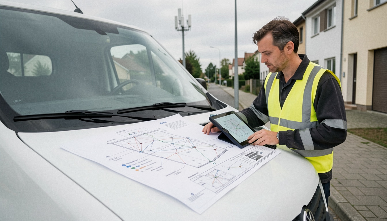 Plans des lignes France Télécom avant des travaux