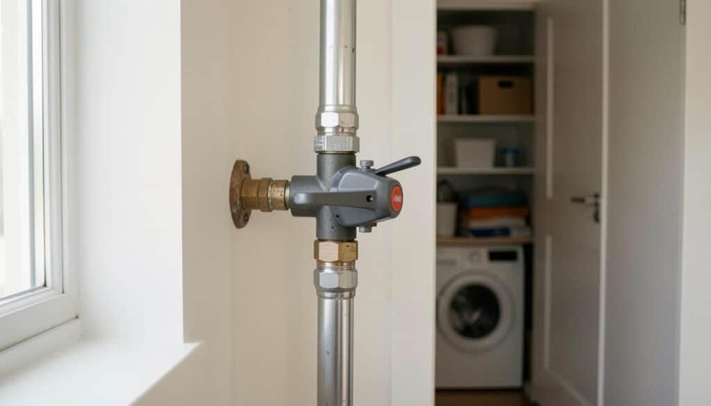 Vanne d’arrêt du gaz de ville dans une maison
